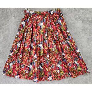 Charter Club Petites Skirt Womens Size 6 Red Christmas Holiday Vintage Midi USA